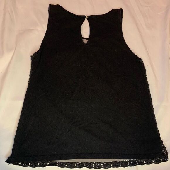 American Eagle Outfitters Women's Black Crochet Tank Sz M - Picture 2 of 5